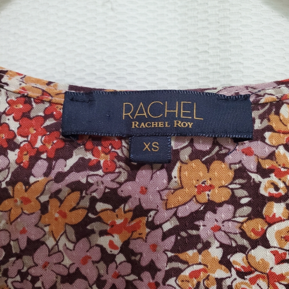 Rachel Roy Boho Floral Tassel Front Top - Picture 8 of 9